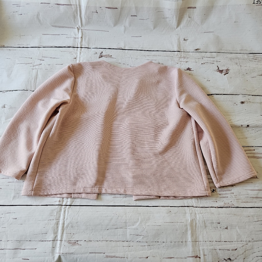 Light Pink Ribbed Open Cardigan Size Small - Picture 5 of 5